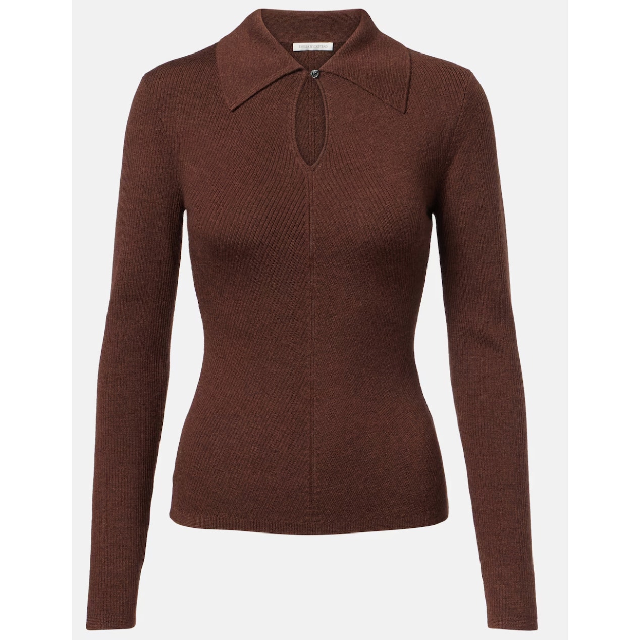 Emilia Wickstead Ambrose Polo Collar Wool Sweater Size M Medium